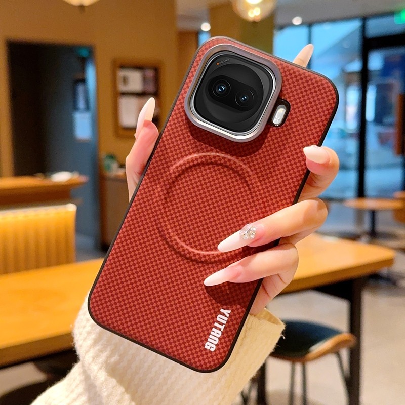 สําหรับ IQOO Z11 Turbo Case ELVEV Hard PC หนังโมเสครูปแบบ Anti-slip Snap-on ฝาครอบโทรศัพท์