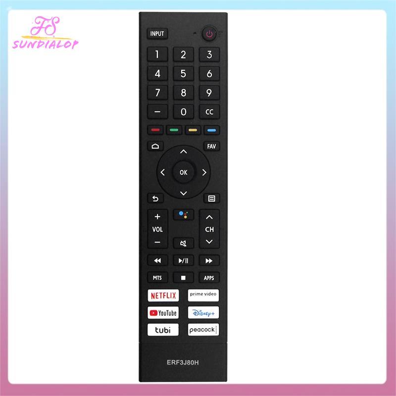 [sundialop.th] 1 ชิ้นเปลี่ยน ERF3J80H Universal Remote อะไหล่อุปกรณ์เสริมสําหรับ 4K UHD Android สมาร