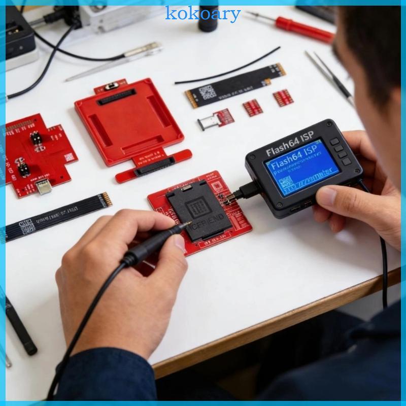 อะแดปเตอร์โมดูลาร์ KOK สําหรับ Flash64 ISP โปรแกรมเมอร์ UFS ชิปพร้อมโมดูลโพรบแบบถอดเปลี่ยนได้และเพิ่