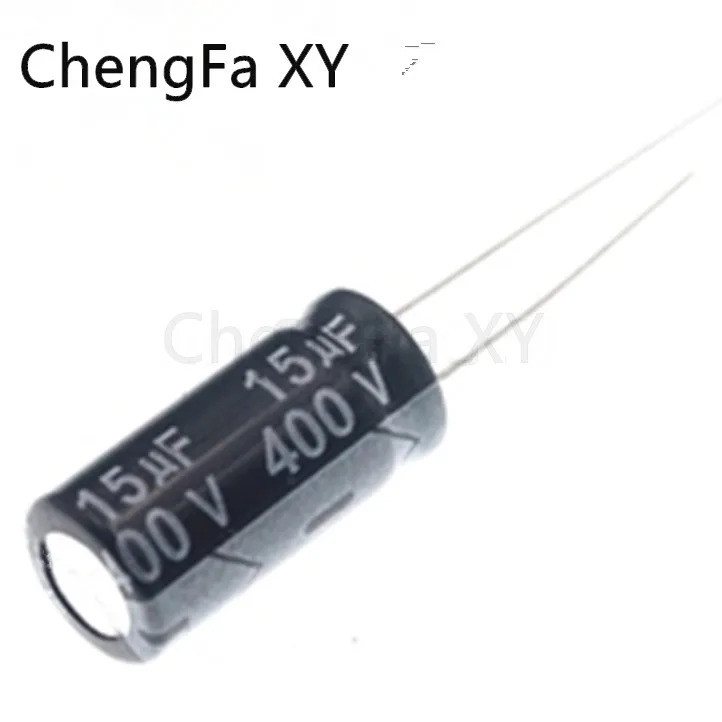 10PCS 400V15UF 10x17 มม.ตัวเก็บประจุอลูมิเนียมอิเล็กโทรลีติค 15UF400V