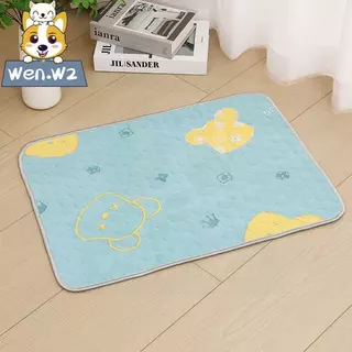 wen.W2 🐾 เตียงนอนสุนัขและแมว ผ้าไอซ์ซิลค์ ระบายอากาศ เย็นไม่ร้อน ใช้ได้ทุกฤดู รองนอนสัตว์เลี้ยง พื้นรองนอน ซักได้ นุ่มเป