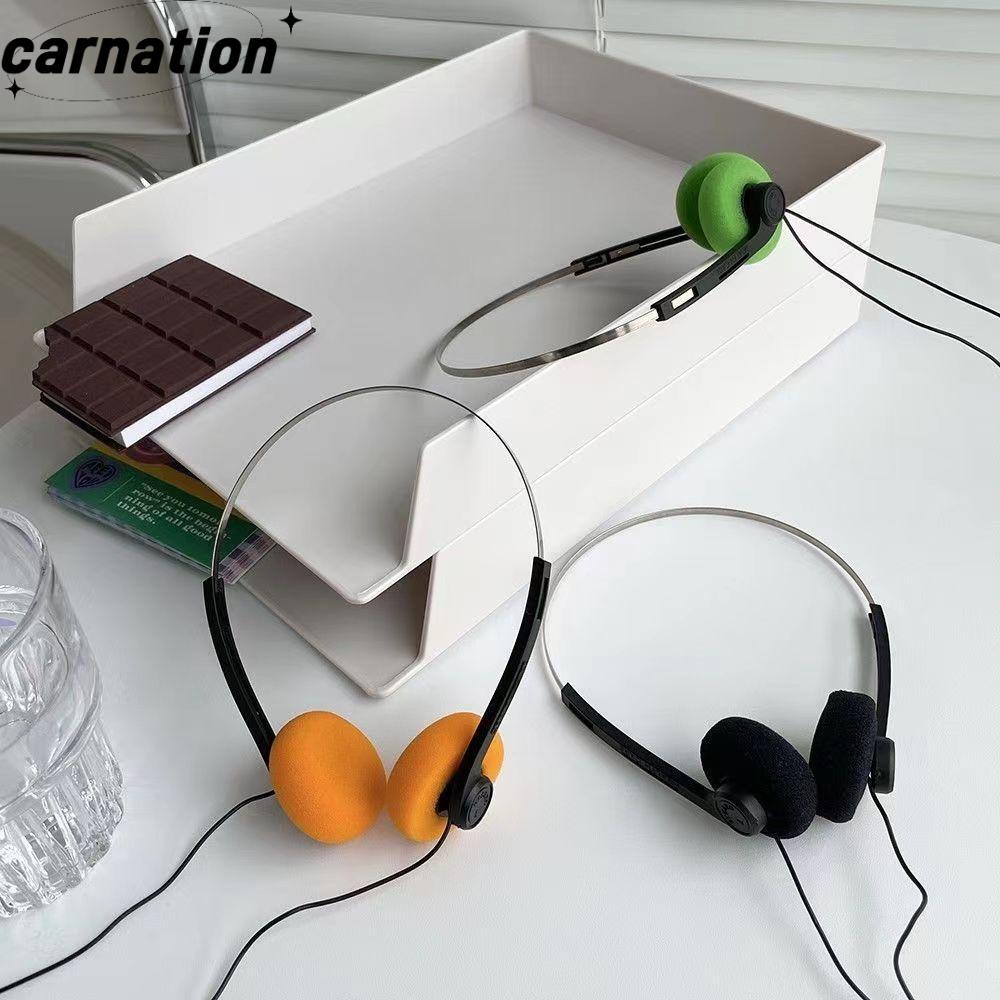 CARNATION Classic Vintage-80s Headphones, Fashion Portable Wired Small Headphones, Sports ABS Wired 