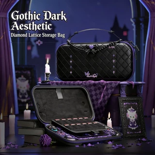 Dark Gothic Lolita Cat Themed อุปกรณ์เสริมสําหรับเล่นเกมสําหรับ Nintendo Switch 2 & 1 : เคสป้องกัน/ Thumb Grips/ เคสการ์ดเกม / กระเป๋าเก็บสําหรับ NS SWITCH OLED คอนโซล