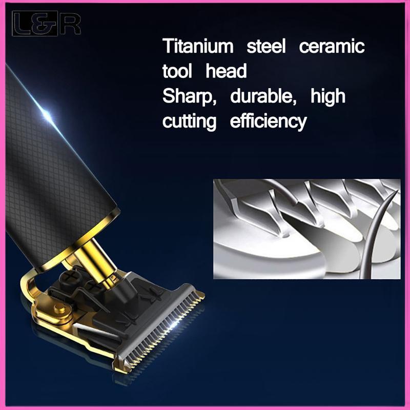 L&R T-Shaped Hair Clipper Blade พร้อมขาตั้ง T9 ใบมีด Trimmer เปลี่ยน Clipper Head Nice