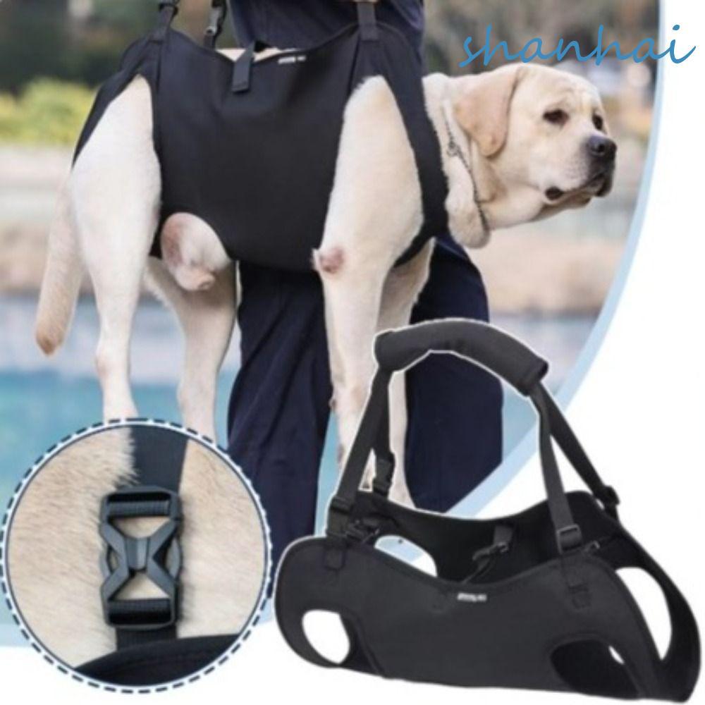 SHANHAI สายรัดยกสุนัข, ขารองรับผู้ให้บริการสลิงสุนัขแบบพกพา, Comfort Thicken Handle สายรัดปรับได้ Oxford เสื้อกั๊กยกสัตว์เลี้ยงผู้สูงอายุ
