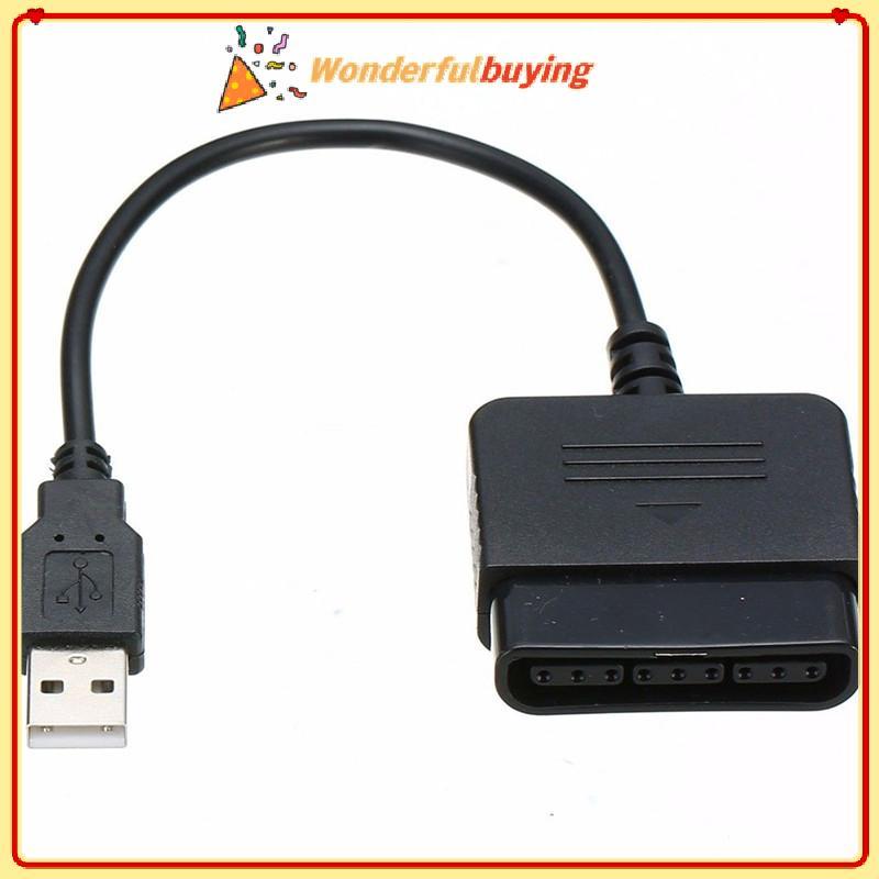 WBTH USB Controller อะแดปเตอร์แปลงสายเคเบิลสําหรับ PlayStation PS2 ถึง PS3 PCPS2 ถึง PS3 PC Vary