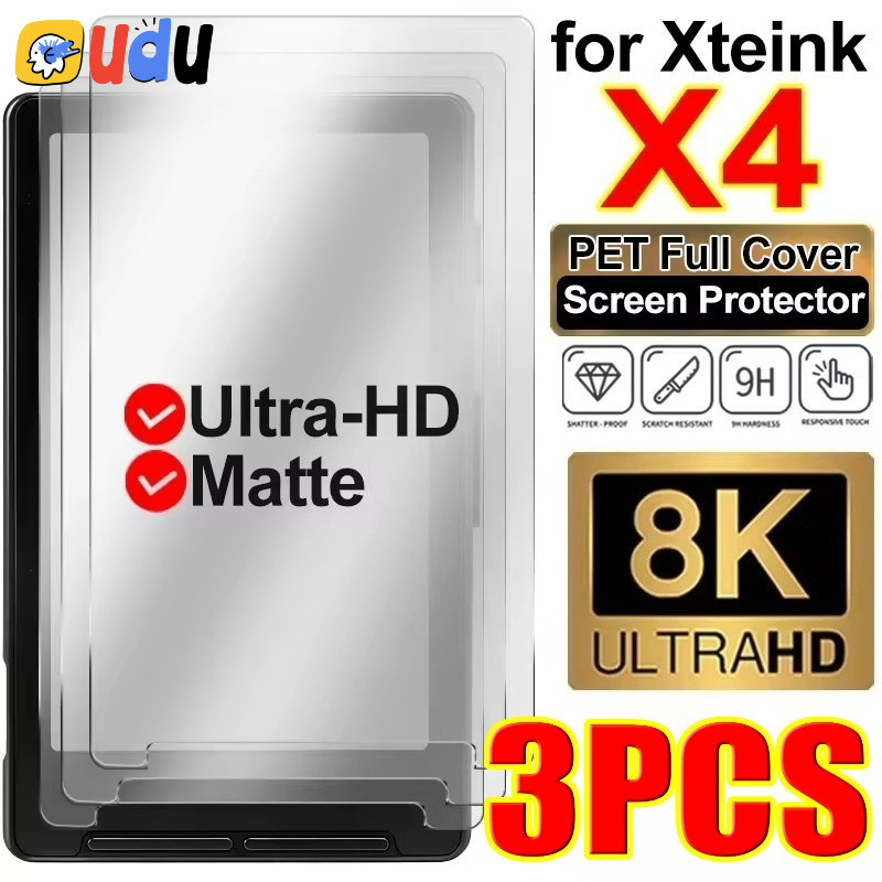 ฟิล์มกันรอยหน้าจอ E-Reader XTEINK X4 - ฟิล์มป้องกัน PET เคลือบ HD - ป้องกันแสงสะท้อน, ป้องกันลายนิ้วมือ - ฟิล์มคลุมติดตั้งไร้ฝุ่น - ป้องกันจอแสดงผล