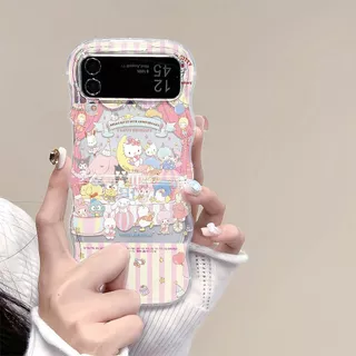 🌳🐞 เหมาะสม samsung เคสโทรศัพท์พับลายคลื่น ZFLIP6 ZFLIP5 ZFLIP4 และ ZFLIP3 -HLBLZD2