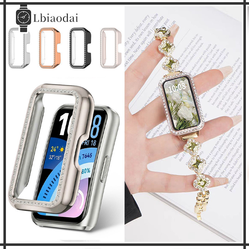 เคส PC ลายประดับเพชร สไตล์แฟชั่น for Huawei Band 11 / 11 Pro / 10 / 9 / 8 NFC เคสปกป้องหน้าจอ