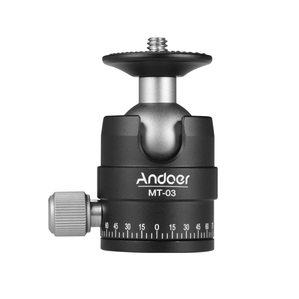 Caoyuanstore Andoer MT-03 Mini Ball Head DSLR ILDC กล้องขาตั้งกล้อง Monopd Mount Quick Release อลูมิ