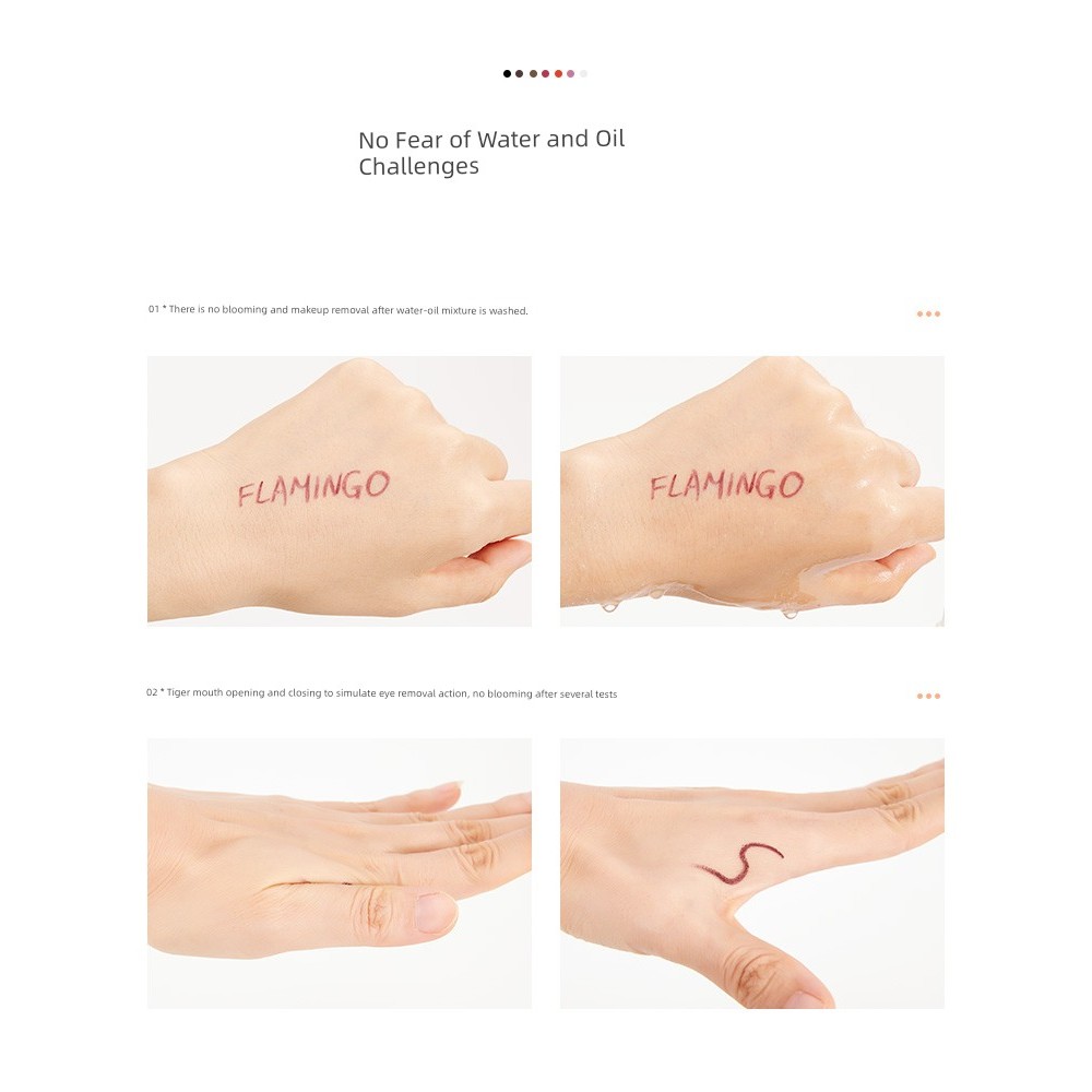 อายไลเนอร์ อายไลน์เนอร์กันน้ำ Flamingo Non-Smudge Novice Beginner Eyeliner Gel Pen