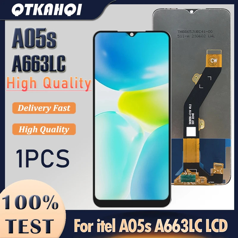 6.6 "สําหรับItel A05sจอแสดงผลLCD Touch Screen Digitizer AssemblyสําหรับItel A05s A663LCเปลี่ยนหน้าจอ