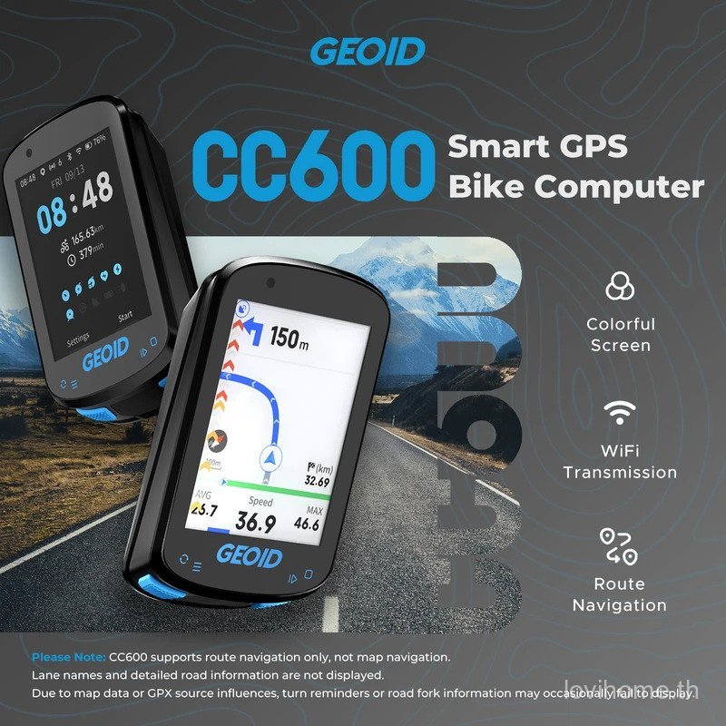 GEOID CC600 GPS จักรยานคอมพิวเตอร์ไร้สายหน้าจอสี ANT + WiFi ขี่จักรยาน Speedometer IPX7 กันน้ําวัดระ