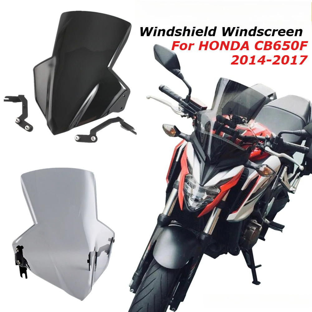 DWOLFLINE กระจกบังลมสำหรับฮอนด้า CB650F 2014-2017 สำหรับ CB 650F CB650 F กระจกด้านหน้าอุปกรณ์เสริมแผ