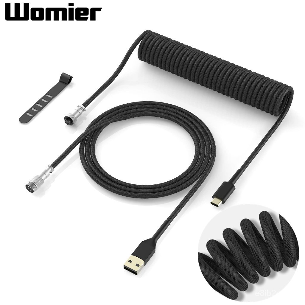 Womier Type C To USB A Mix 5.9 Inch Keyboard Cable For Playing Games And Mobile Phones