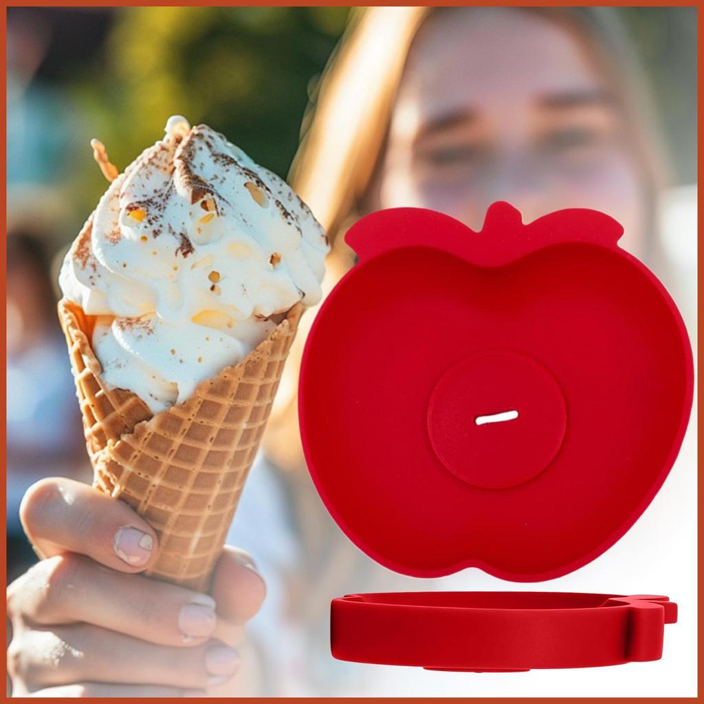 Ice Cream Drip Catcher ถาดนํามาใช้ใหม่เครื่องล้างจานปลอดภัยซิลิโคน Ice Lolly หยดผู้ถือสําหรับชายเด็ก
