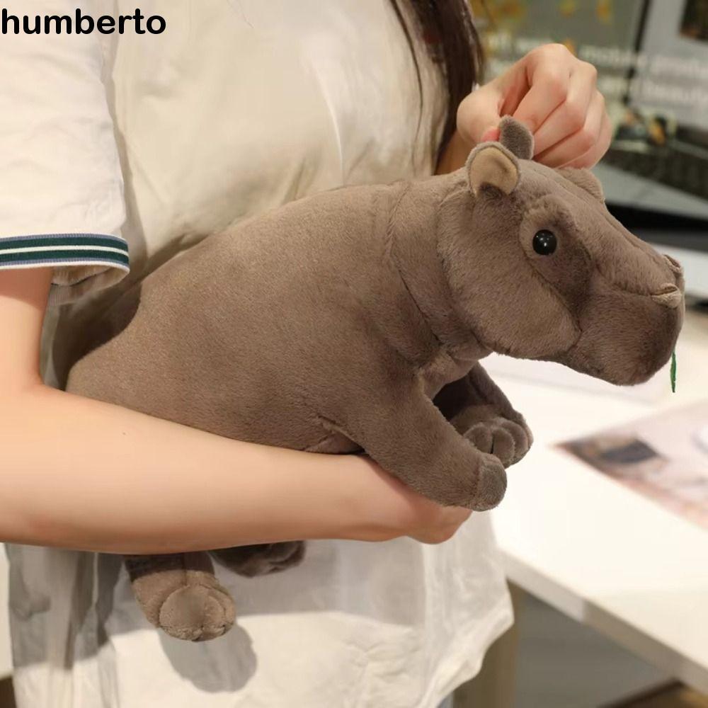 HUMBERTO Hippo Plush Toy, ตุ๊กตาตุ๊กตาจําลองตุ๊กตา Hippo, นุ่มเหมือนจริงการ์ตูน Reality 20 ซม. Hippo