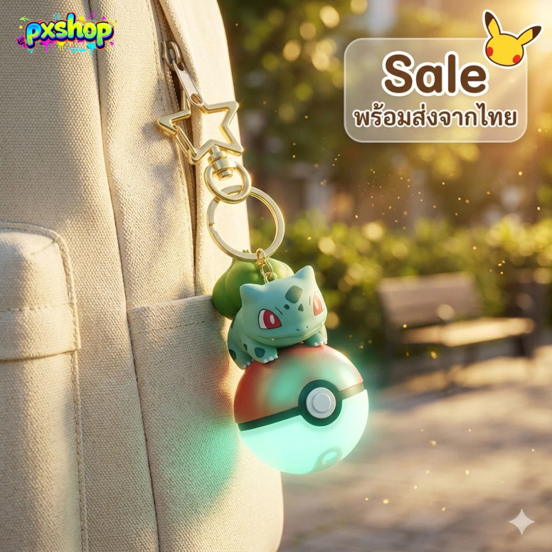 [ของแท้] พวงกุญแจโปเกมอนตัวจิ๋ว Pokémon Bag Charm ฟิกเกอร์พิกะจู ฟุชิกิดาเนะ โพจจามะ ห้อยกระเป๋าสุดคิ้วท์ [พร้อมส่ง]