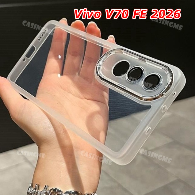 Vivo V70 FE 2026 ชุบเลนส์ป้องกันกรณีสําหรับ Vivo V70 V70FE VivoV70FE V 70 70V FE Lite Elite 4G 5G 2026 FOUR มุม Anti-shock ป้องกันเคสโทรศัพท์กันกระแทกปกหลัง