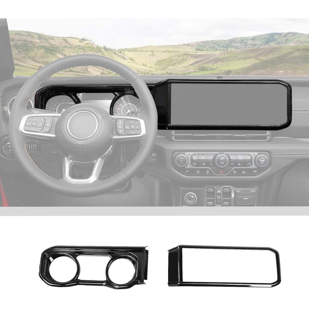 JWWY สําหรับ Jeep JL Dashboard นําทางแผงคอนโซลกลางเครื่องมือ Fascia ฝาครอบป้องกัน Trim fit สําหรับ 2