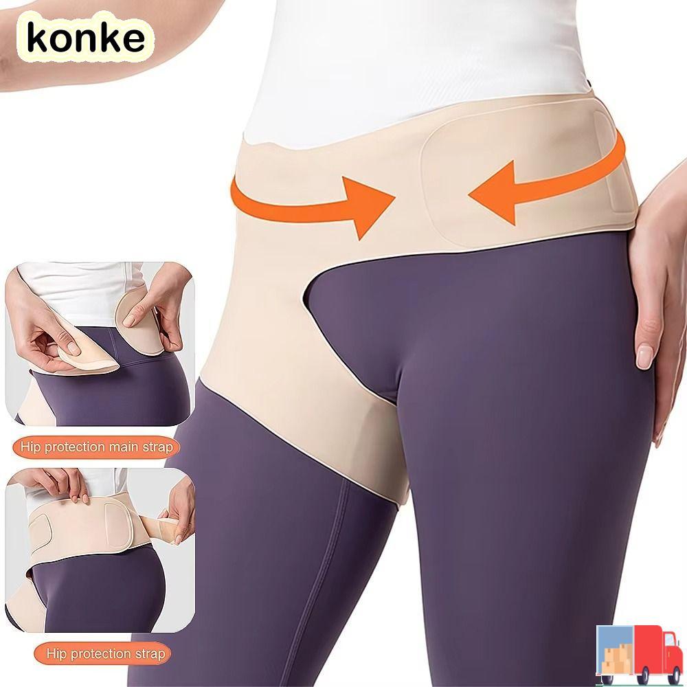 KONKE สะโพกรั้ง,บางเฉียบปรับต้นขาการบีบอัดแขน,ทนทานบรรเทาเส้นประสาทไซติกระบายอากาศสูงGroinห่อสําหรับผู้หญิงและผู้ชาย