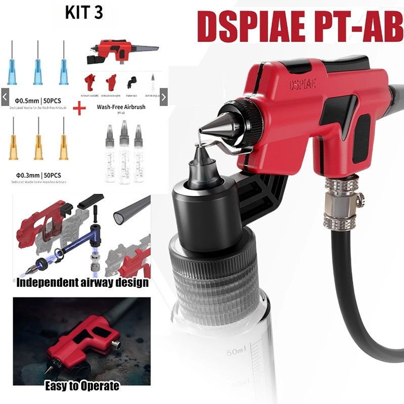 DSPIAE PT-AB ชุดแอร์บรัชสําหรับ Gundam | ดีไซน์ล้างในตัว ใช้งานได้ 2 แบบ เหมาะสําหรับงานโมเดลและงานว