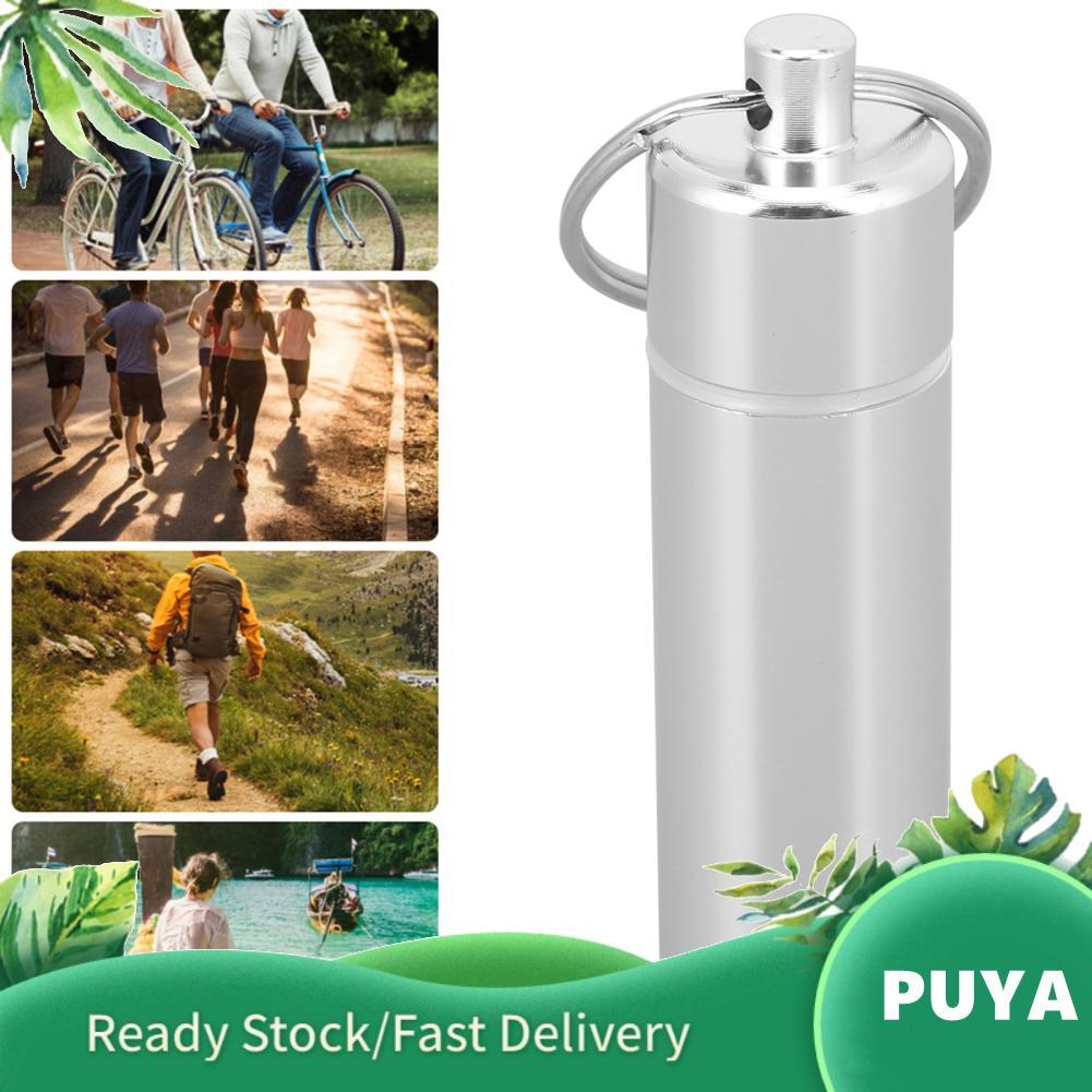 Puya แบบพกพาผู้ถือโลหะผสมโกดังมินิขวดคอนเทนเนอร์คอนเทนเนอร์สำหรับยาอาหารเสริม