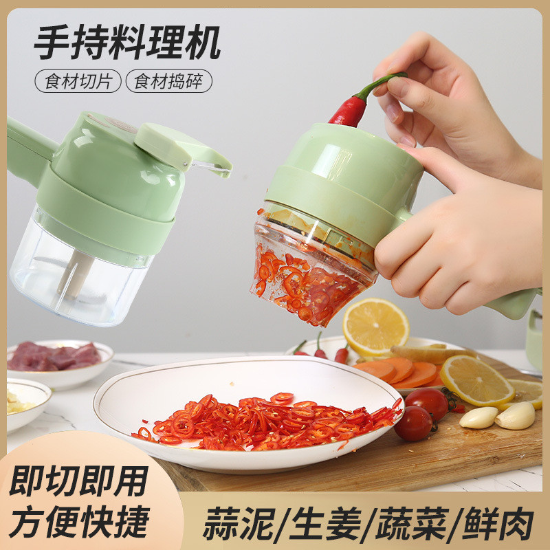 อัพเกรด Gatling Mini Handheld เครื่องทําอาหารมัลติฟังก์ชั่เครื่องตัดผัก Hand-Cranked เครื่องบดเนื้อ 