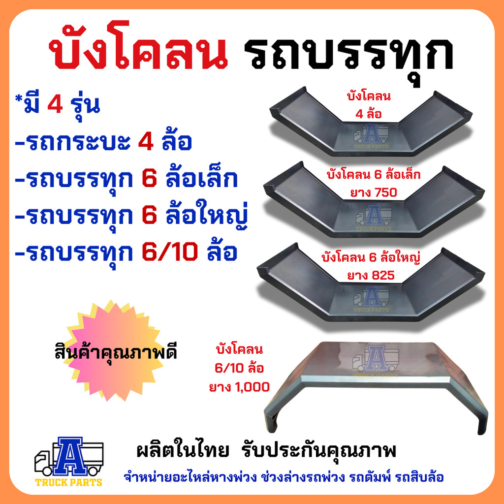 บังโคลนเหล็ก 6ล้อ 4ล้อ 10ล้อ บังโคลนยาง825 ยาง750 ยาง1000 บังโคลนรถกระบะปิคอัพ บังโคลนรถบรรทุก บังโคลนรถพ่วง เทเลอร์ DIY