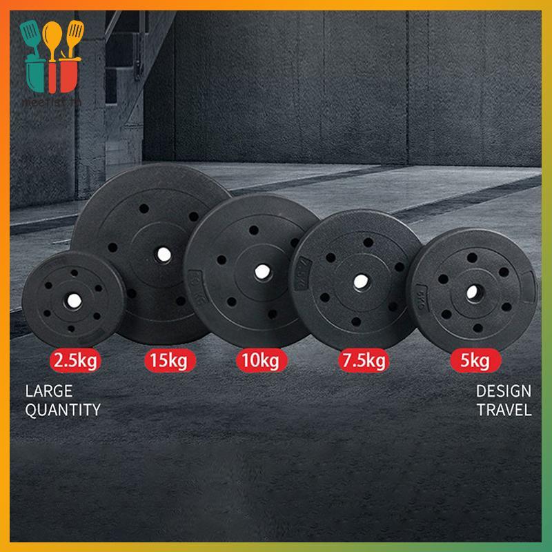 MEET 1 PC ยกน้ําหนักรอบ Barbell Dumbbell จับ 5/10/15Kg Dumbbell แผ่นกันชนแผ่นกันชน TH