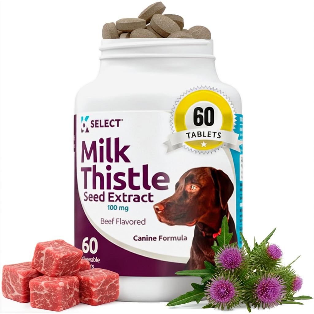 K9 Select Thistle for s, 100mg - 60 Flavoured Tablets - Canine r Health Natural Thistle plement - r 