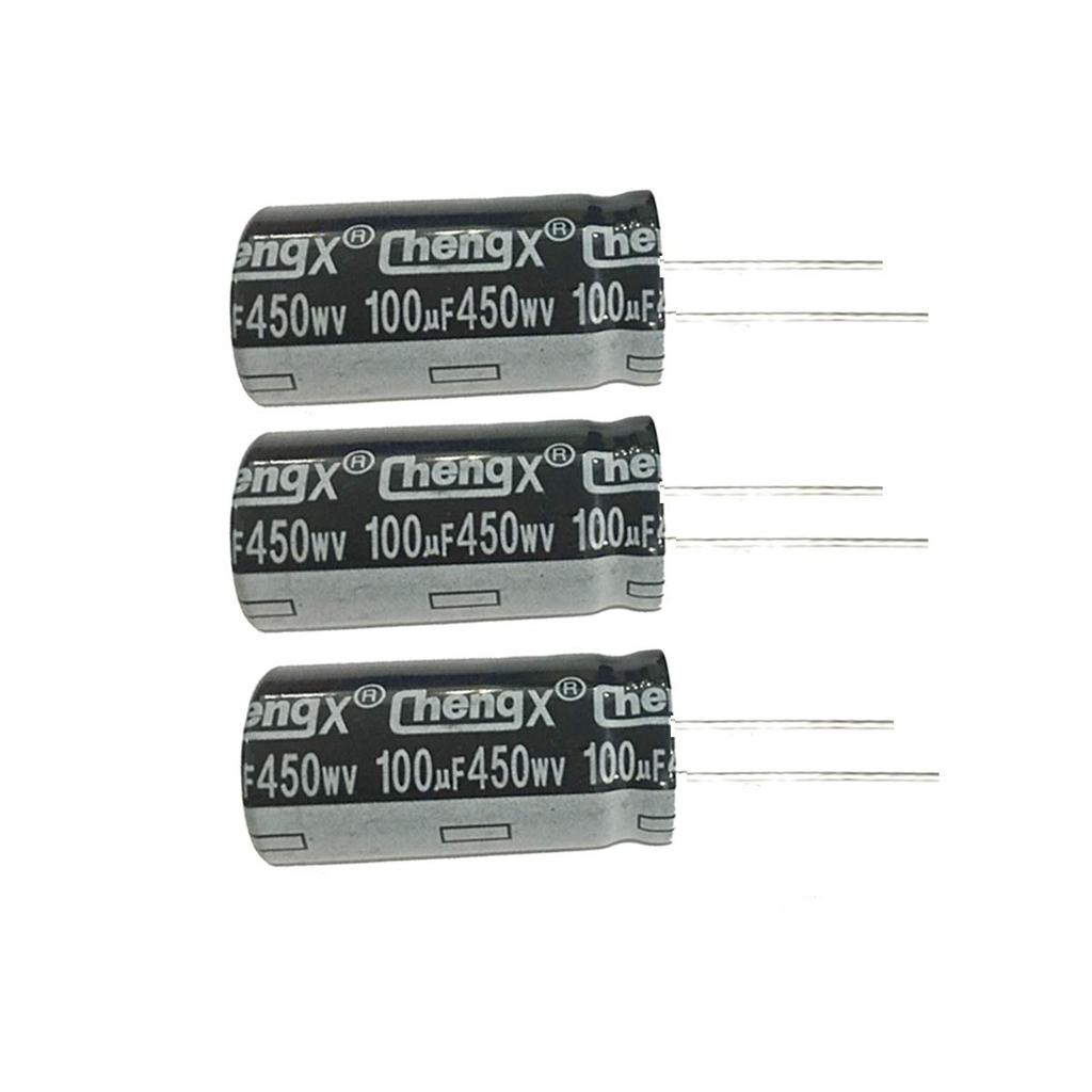 100uF 450V 18X30 +/-20% -40 ถึง +105°C 5 ชิ้นอลูมิเนียม Electrolytic Capacitors,100uF Capacitor,450V
