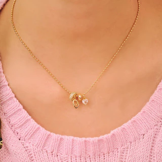 YVIS Dot Jam Brass Necklace - Doodle Collection
