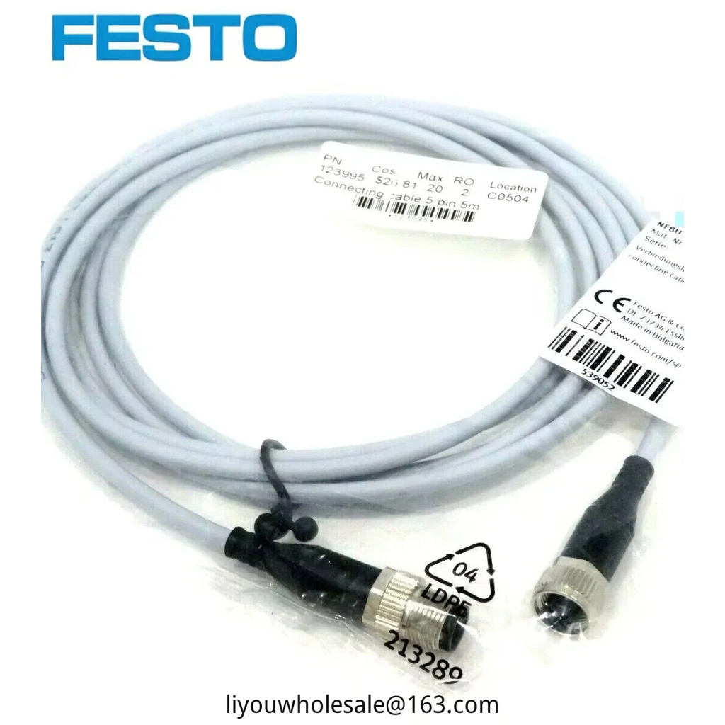 สายเชื่อมต่อ FESTO ใหม่ล่าสุด NEBA-M12G5/W5/W5P/W5N-U-2.5-N-LE3/4/5 Full Series NEBA-M12G5-U-2.5-N-L