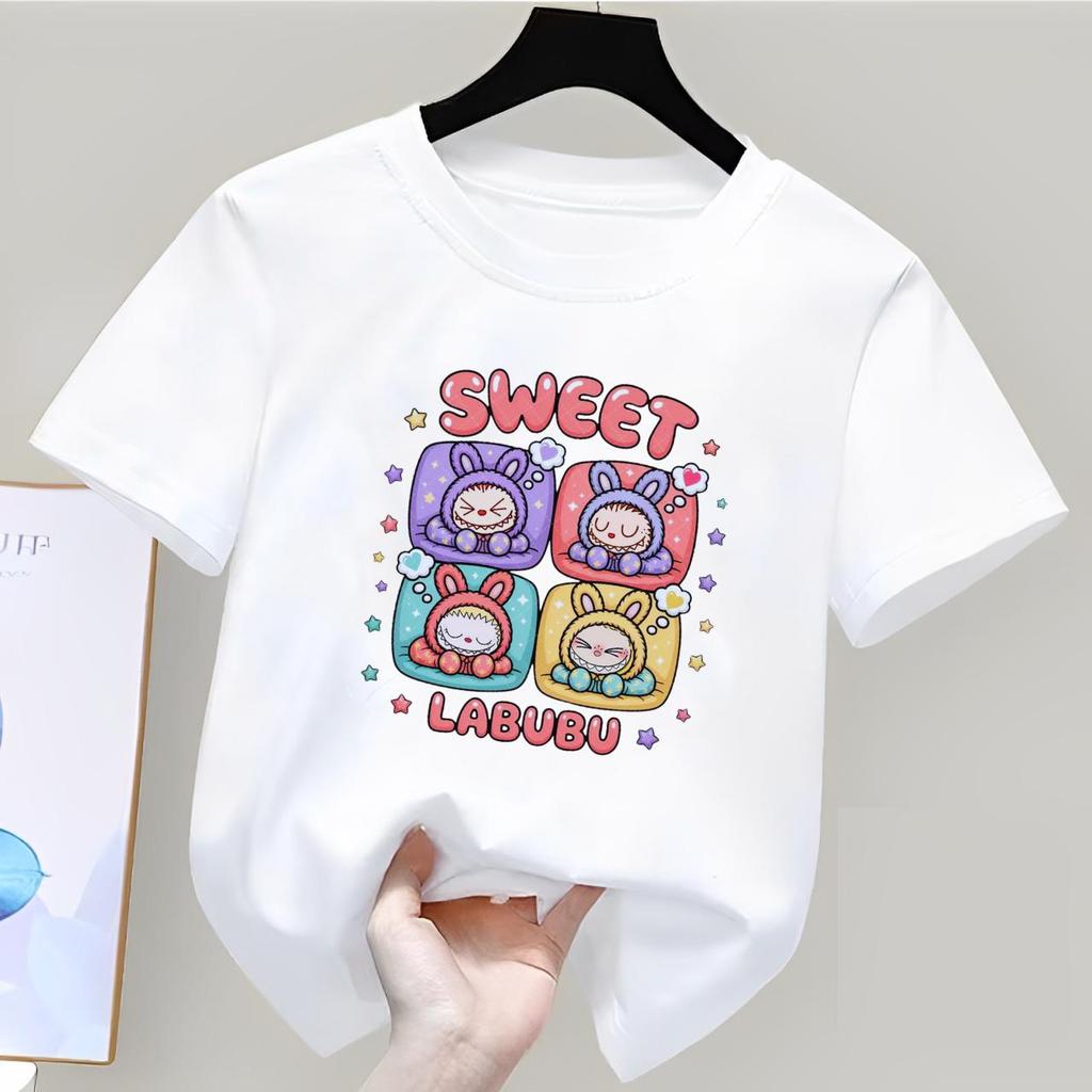 บูดีไซน์ ลาบูบู พิมพ์ DTF ขาว ผ้าคอตตอน