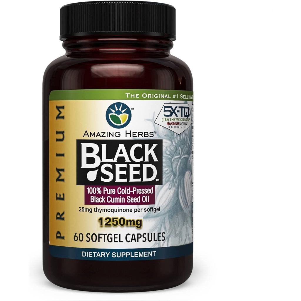 Premium Black Seed Oil Capsules สกัดจาก Nigella Sativa บำรุงระบบย่อยอาหาร พร้อมเสริมภูมิคุ้มกันและฟั