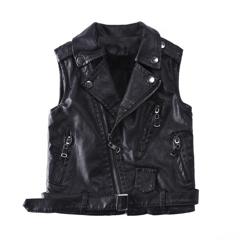Preferred Boys Leather Vest Jacket Motorcycle Vest Leather Jacket Sleeve Girls Vest RTTB