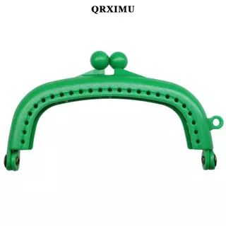 Sharprepublic 10 ชิ้นเรซิ่นกระเป๋ากรอบทํากระเป๋า Kiss Clasps ล็อค DIY Craft Arch รูปร่างเย็บผ้าสําหรับกระเป๋าหนังโทรศัพท์