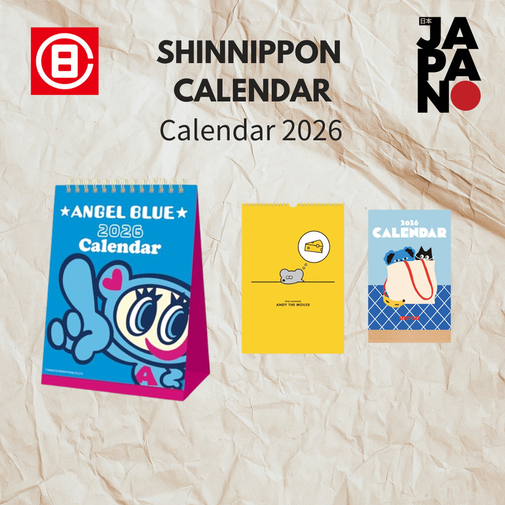 New Japan Calendar 2026 Wall Calendar Hige no Pon Die-cut NK4040  
New Japan Calendar 2026 Day Calen