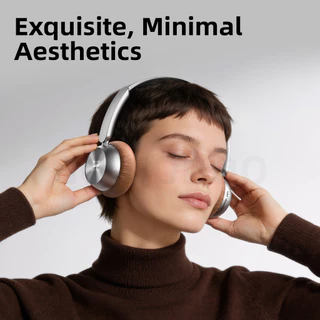 GOOJODOQ Headphones Wireless Bluetooth 5.3 Connection Intuitive Control and Voice Assistant น้ําหนักประมาณ 92g
