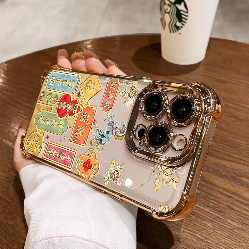 2026ปีใหม่ม้าLuckyกระเป๋าสําหรับOPPO Reno 15 14 13 12 11 10 Pro 15F 14F 13F 12F 11F 5Gฝาครอบโทรศัพท์โปร่งใส