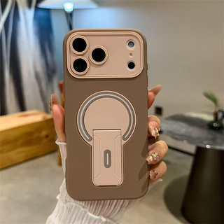 แฟชั่นซ่อนวงเล็บ Fine Pore หน้าต่างขนาดใหญ่ Anti-drop TPU เคสโทรศัพท์สําหรับ IPhone13 14 15 16 17PRO MAX