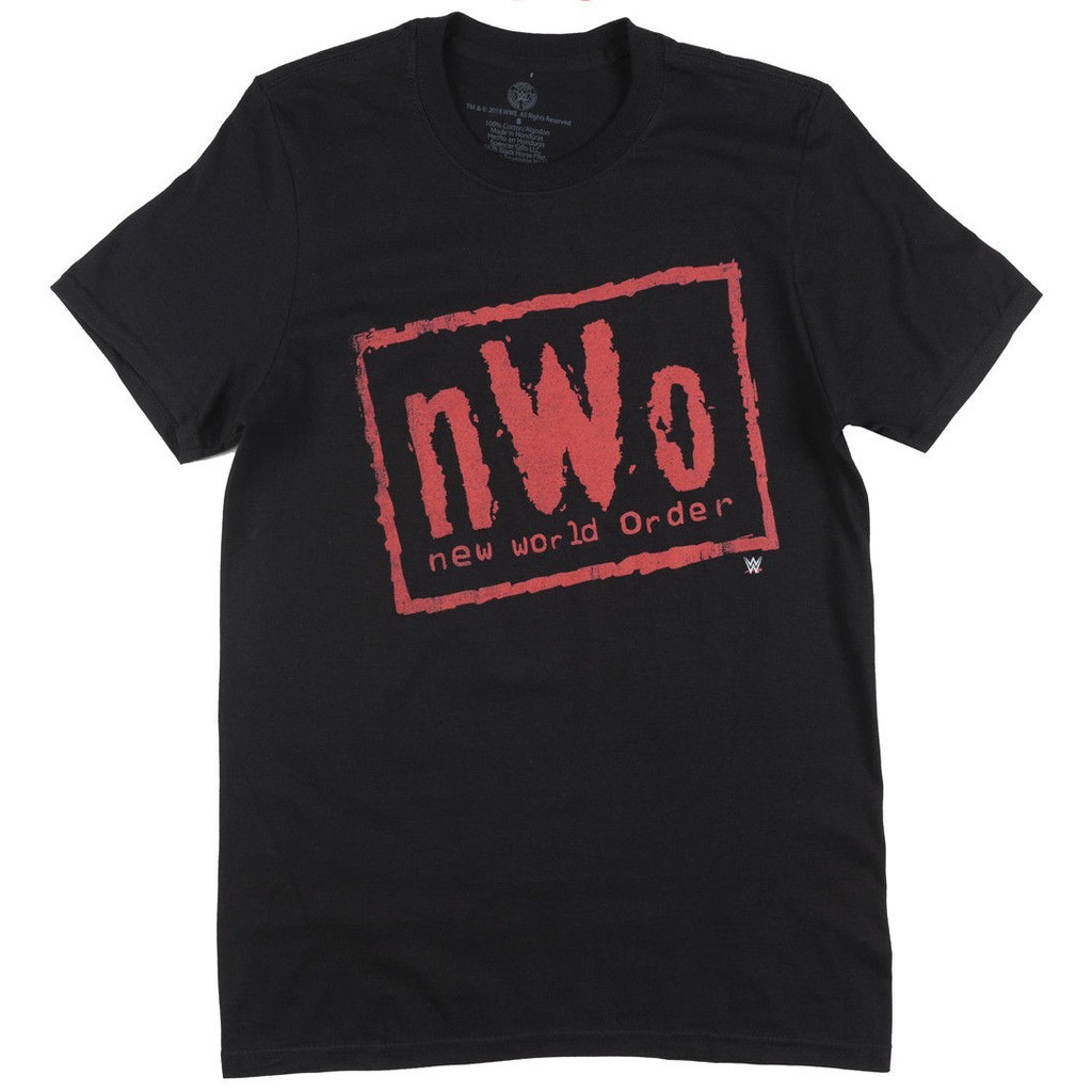 Bvrt32e7456 เสื้อยืด ผ้าฝ้าย พิมพ์ลาย Wwe Nwo World Order Wolfpac สีดํา สีแดง สําหรับผู้ชาย TR626WE9