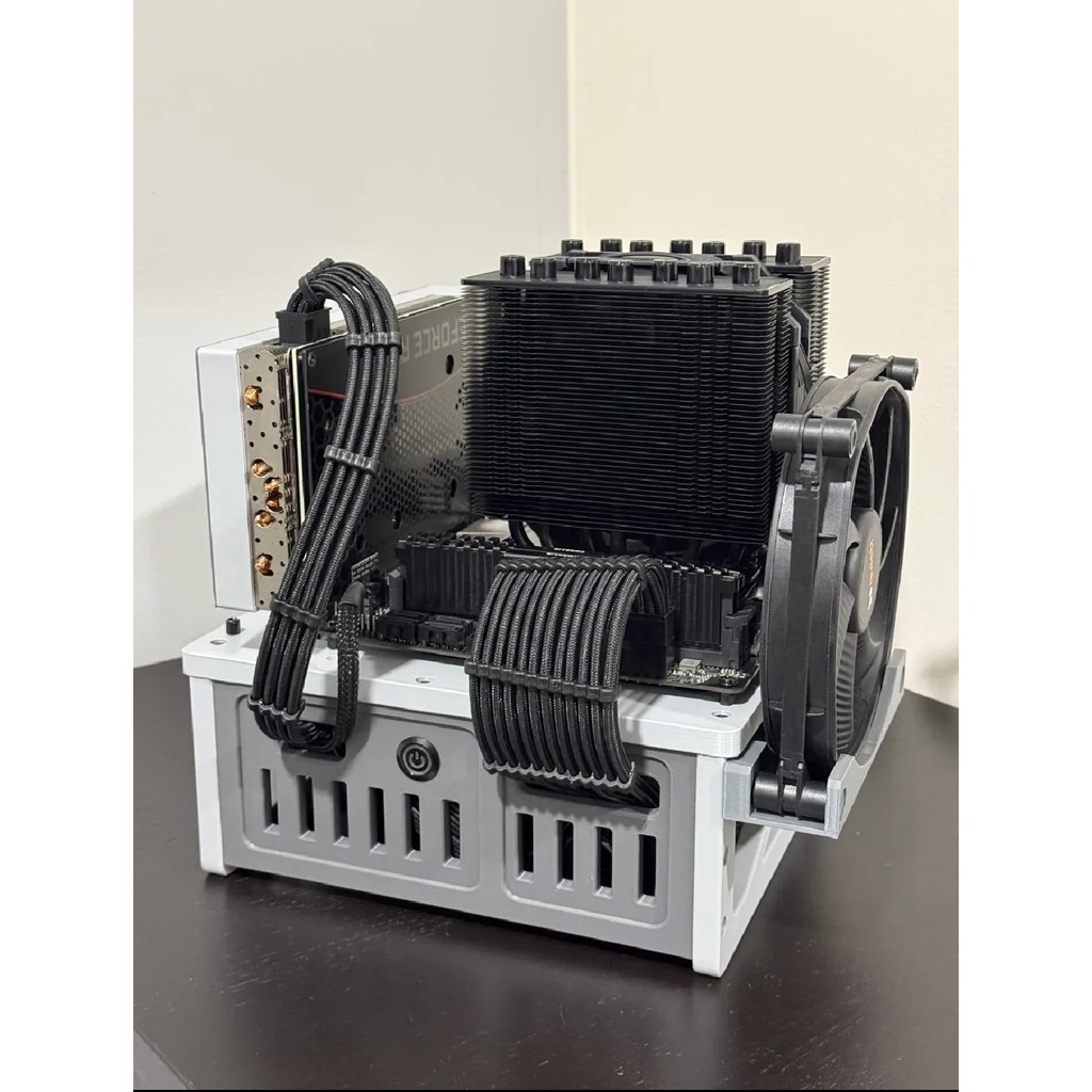 พัดลมเคสคอม คอม เดสก์ท็อปเปิด Itx แชสซีรองรับ ITX/MATX เมนบอร์ด ATX แหล่งจ่ายไฟ Multi-Color ตัวเลือก