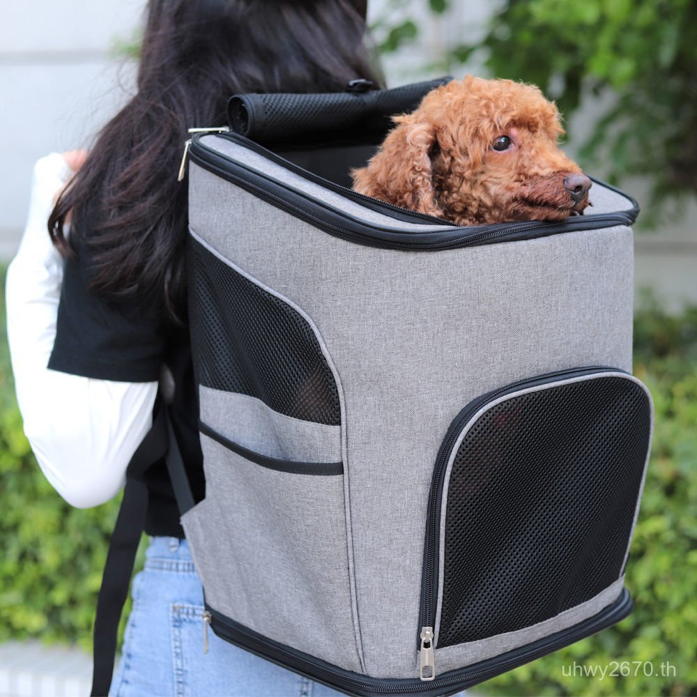 Big Dog Outing Backpack Dog Small Portable Extended Space Black Backpack Cat Pet Backpack 7LUO