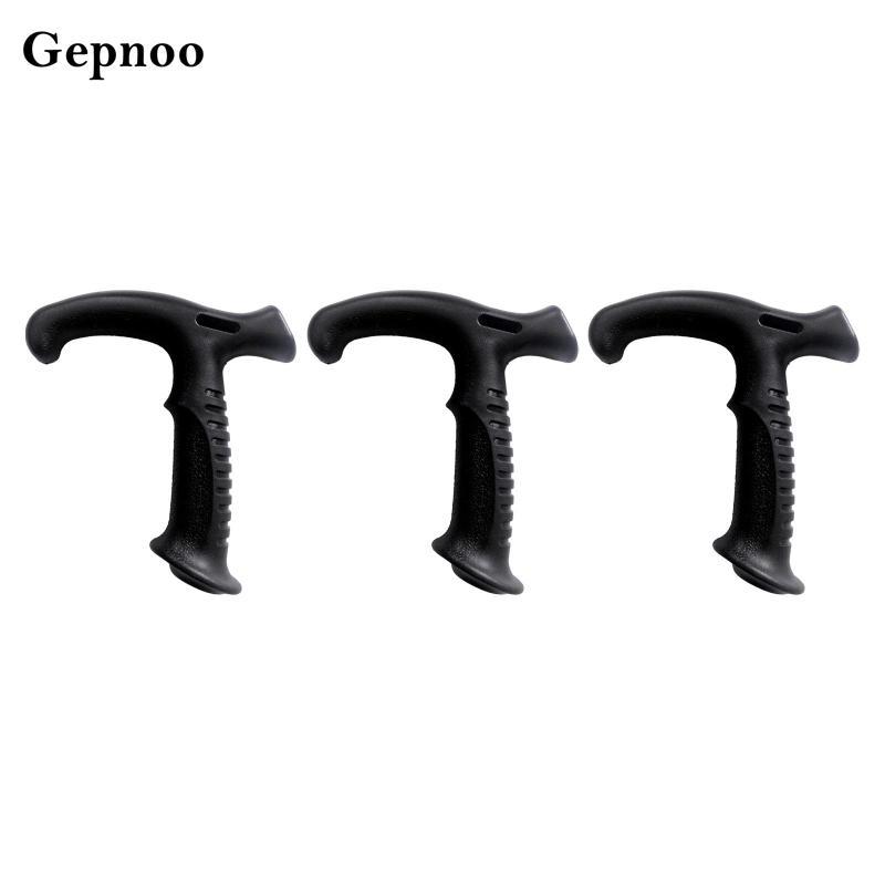 Gepnoo ที่จับเดินป่า ที่จับไม้เท้าเดินป่า ที่จับไม้เท้าสําหรับภายนอก สีดํา,
