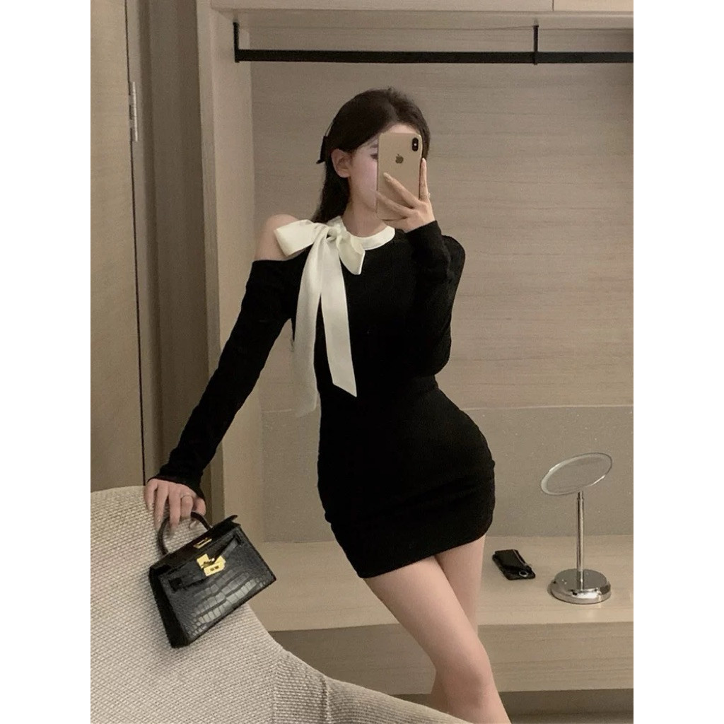 ✅พร้อมส่ง✅DAZY MINI BLACK DRESS