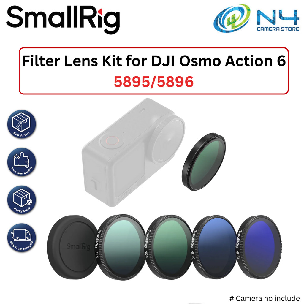 SmallRig 1/4 Effect Black Mist Filter และ ND16 & CPL Filter Kit สําหรับ DJI Osmo Action 6 5895/589