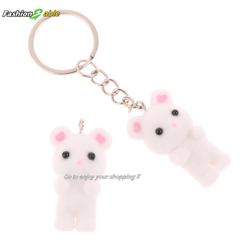 Fashion.shop03 การ์ตูน Floing Love Mouse พวงกุญแจกระเป๋าจี้น่ารักหนูสัตว์พวงกุญแจ Bapa Charms รถตกแต