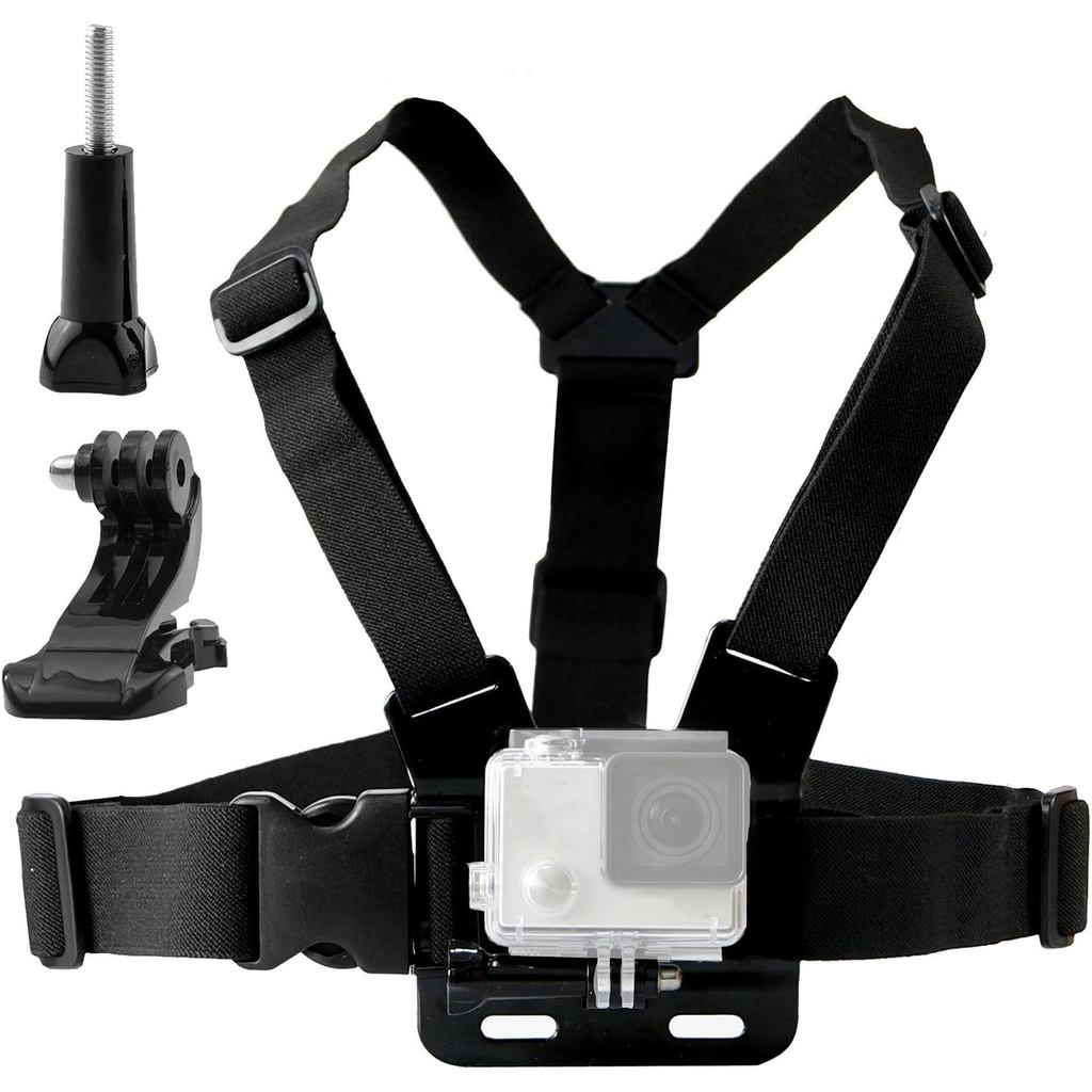 Chest Harness Mount เข็มขัดสายรัดหน้าอกแบบปรับได้พร้อมตะขอเข้ากันได้กับ Gopro Hero 13 12 11 10 9 8/A